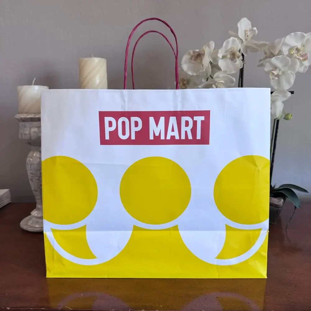 Pop Mart Large Paper Shopping Bag Gift Bag 16.75”x14” Collector